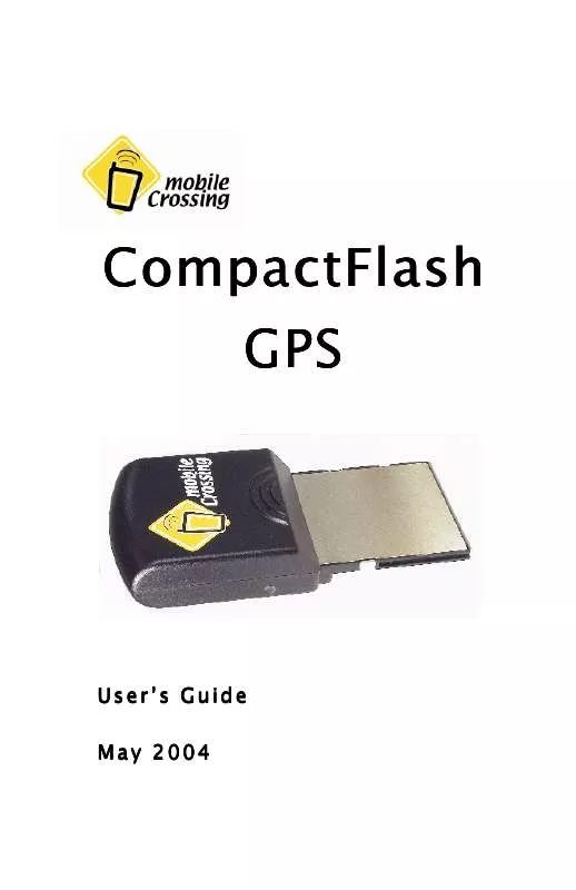Mode d'emploi MOBILE CROSSING COMPACTFLASH GPS