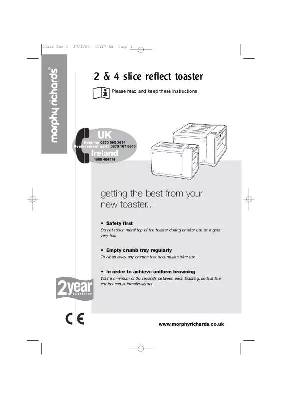 Mode d'emploi MORPHY RICHARDS IB44410