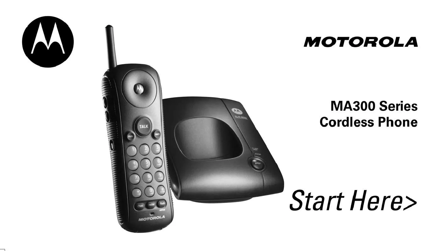 Mode d'emploi MOTOROLA CORDLESS PHONE-MA300