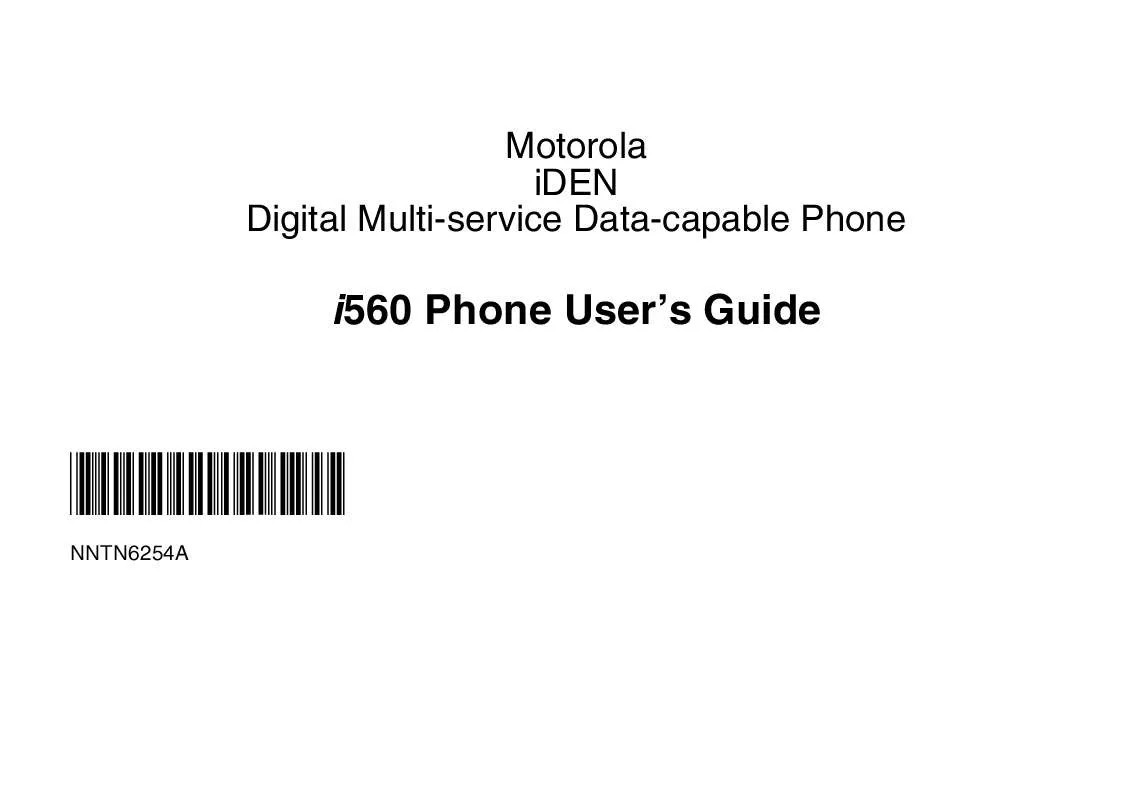 Mode d'emploi MOTOROLA I560