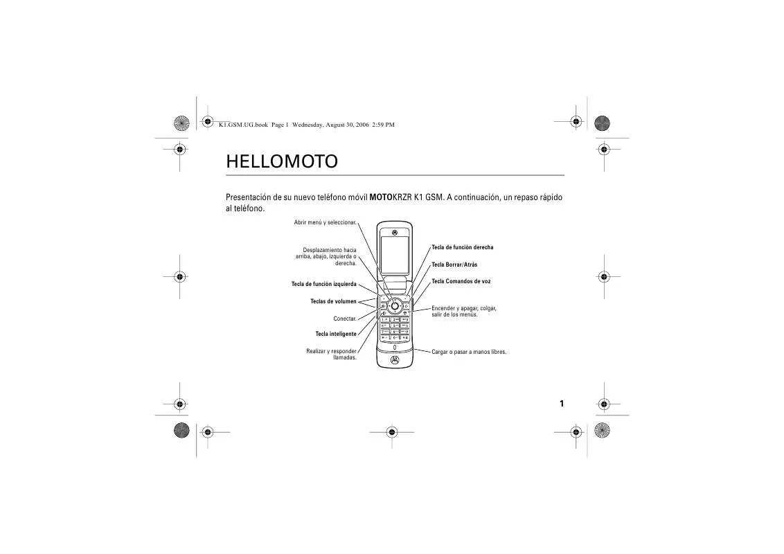 Mode d'emploi MOTOROLA K1