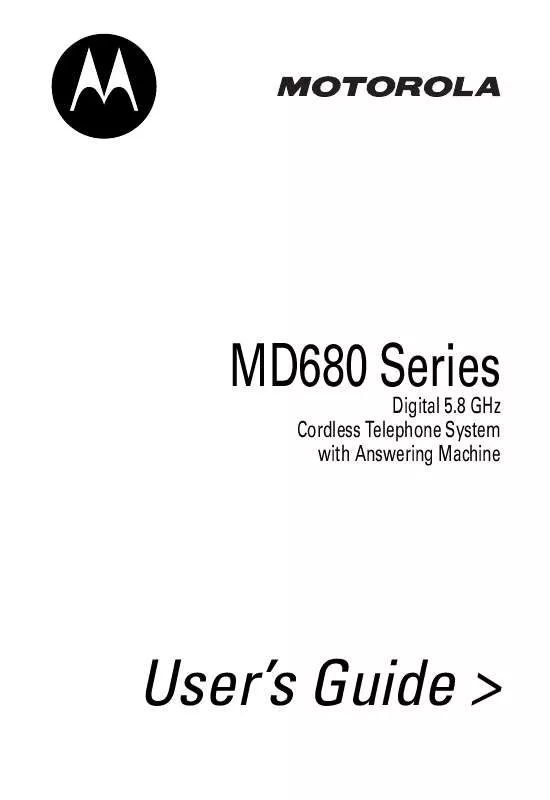 Mode d'emploi MOTOROLA MD680