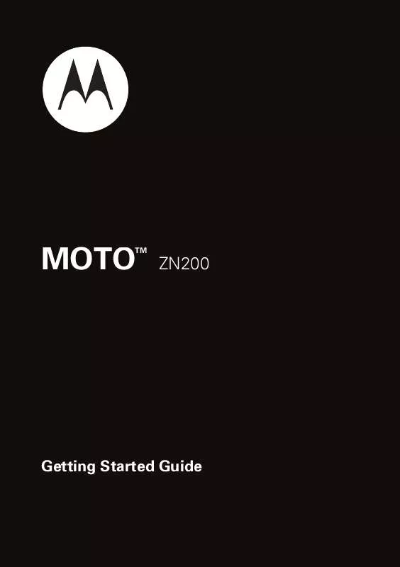 Mode d'emploi MOTOROLA MOTO ZN200