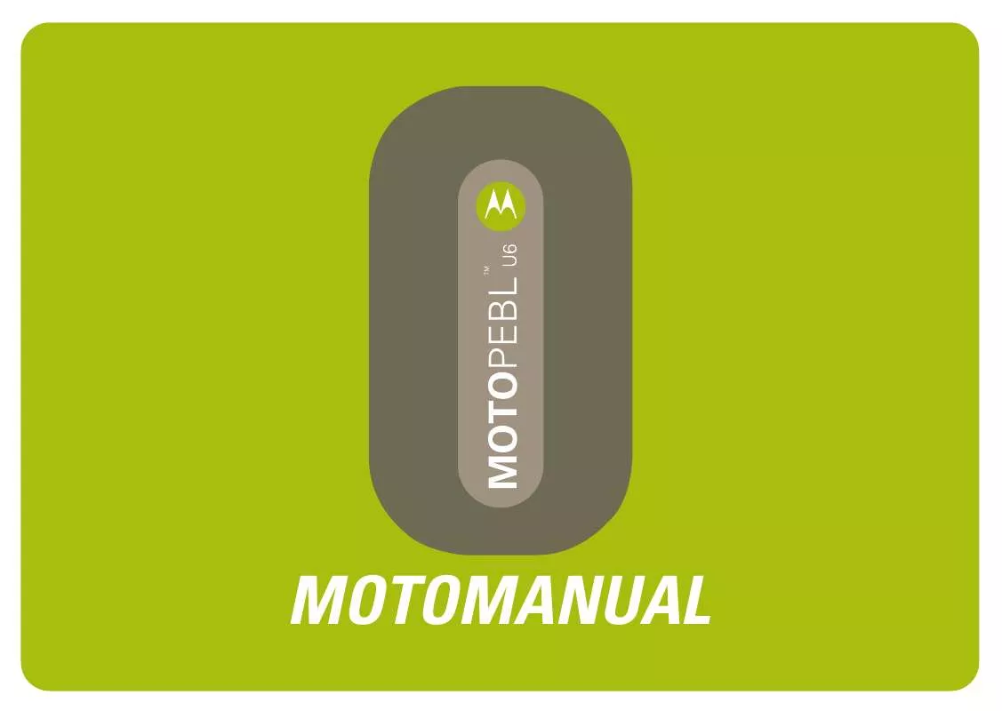 Mode d'emploi MOTOROLA MOTOPEBL