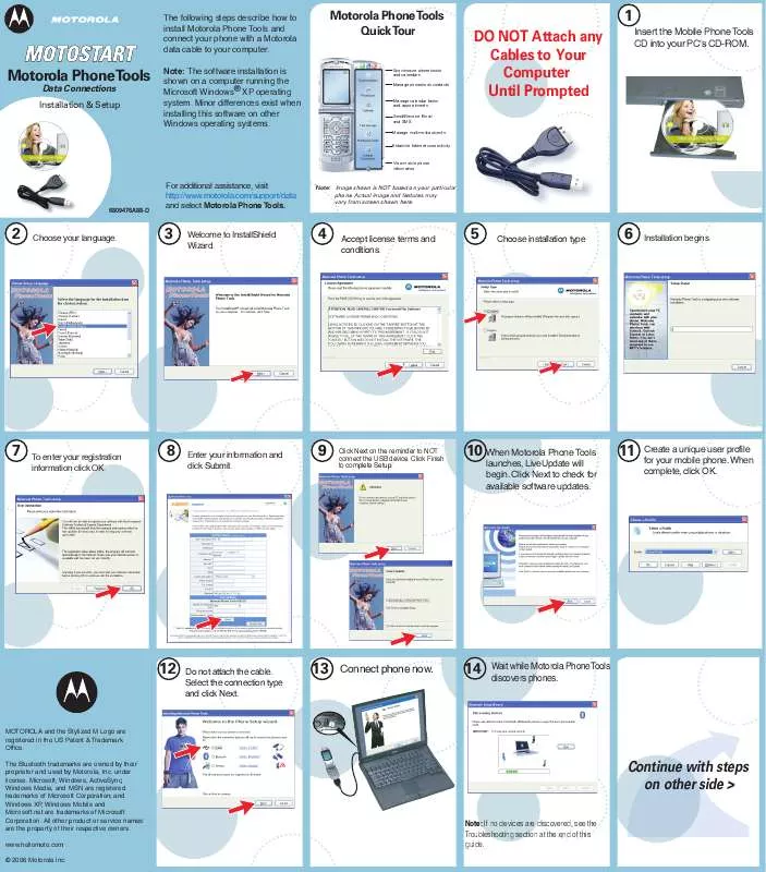 Mode d'emploi MOTOROLA MOTOSTART