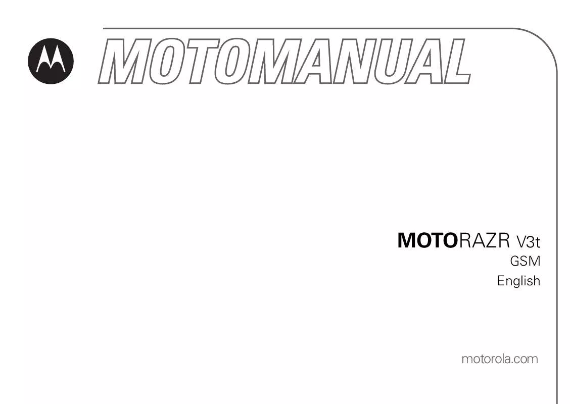 Mode d'emploi MOTOROLA RAZR V3T