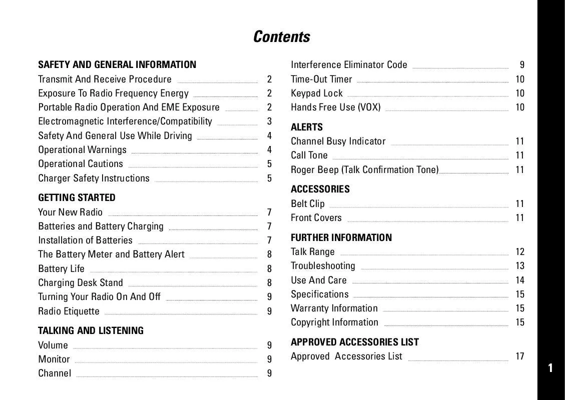 Mode d'emploi MOTOROLA TWO WAY RADIO