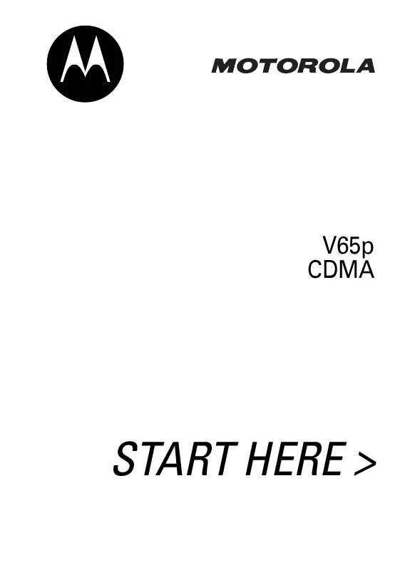 Mode d'emploi MOTOROLA V65P CDMA