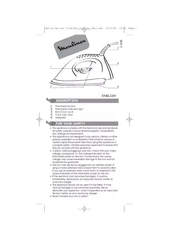 Mode d'emploi MOULINEX ID 5200