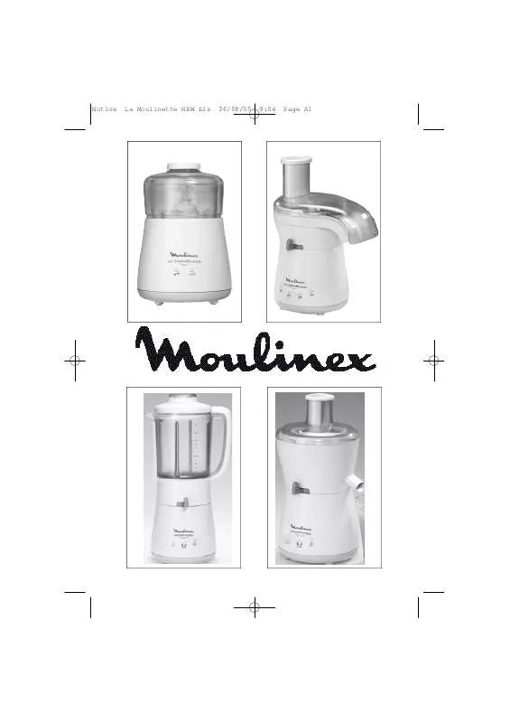 Mode d'emploi MOULINEX JUICEMASTER COMPLETE