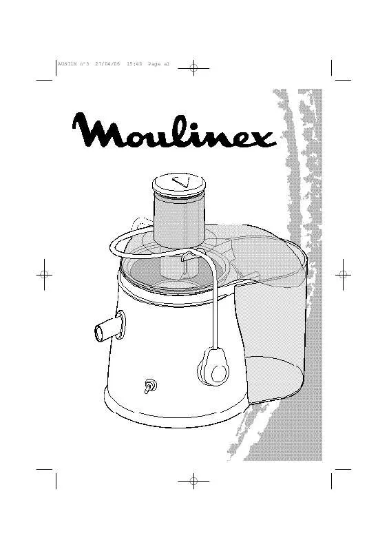 Mode d'emploi MOULINEX JUICEMASTER PRO