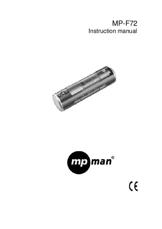 Mode d'emploi MPMAN MP-F72