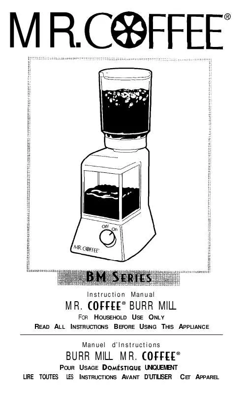 Mode d'emploi MR COFFEE BM3