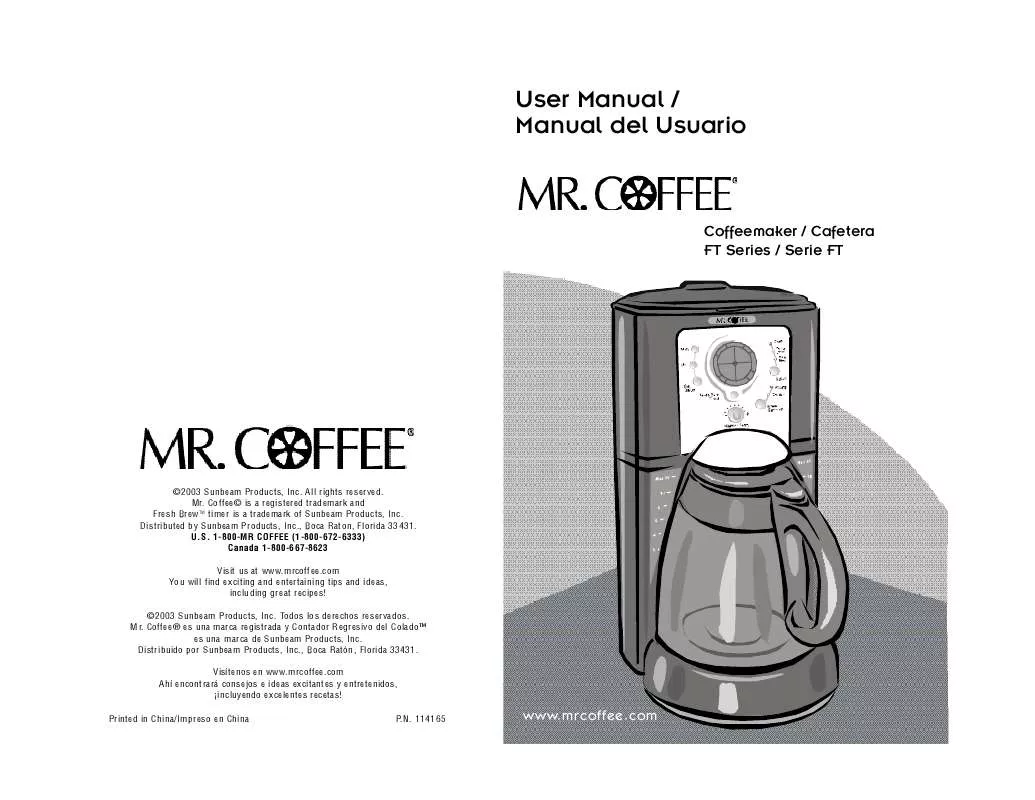 Mode d'emploi MR COFFEE FTXSS23