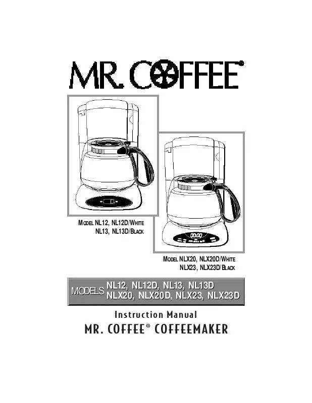 Mode d'emploi MR COFFEE NL12D