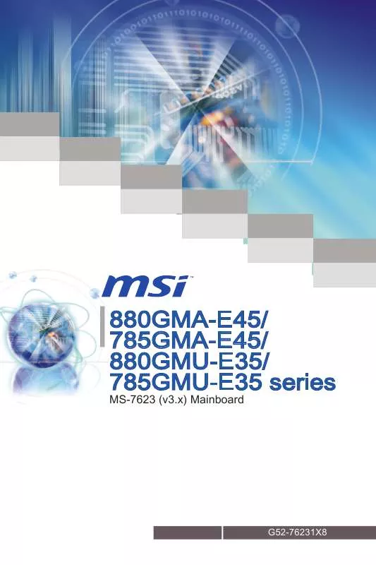 Mode d'emploi MSI 785GMA-E45