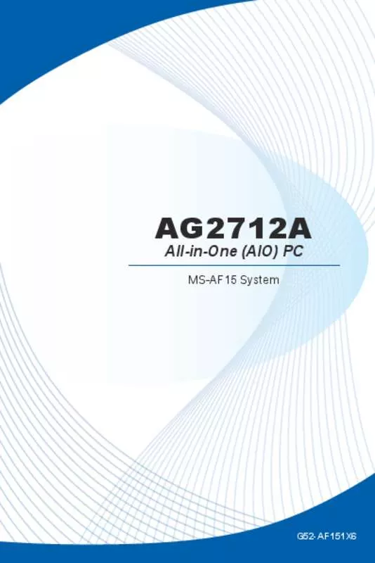 Mode d'emploi MSI AG2712-005TW