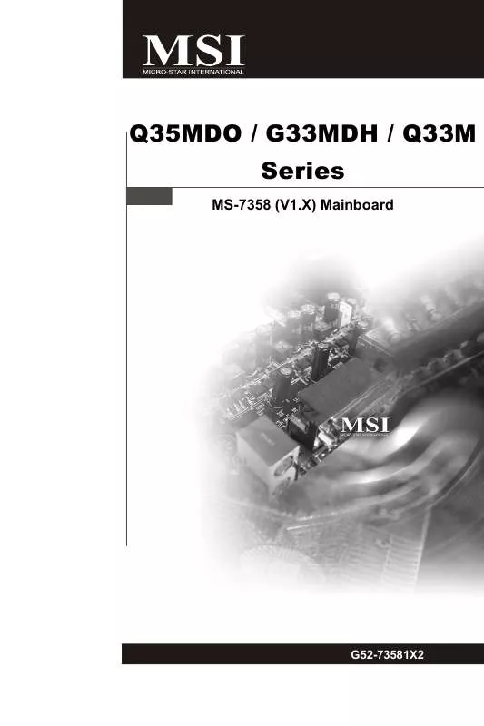 Mode d'emploi MSI G52-73581X2