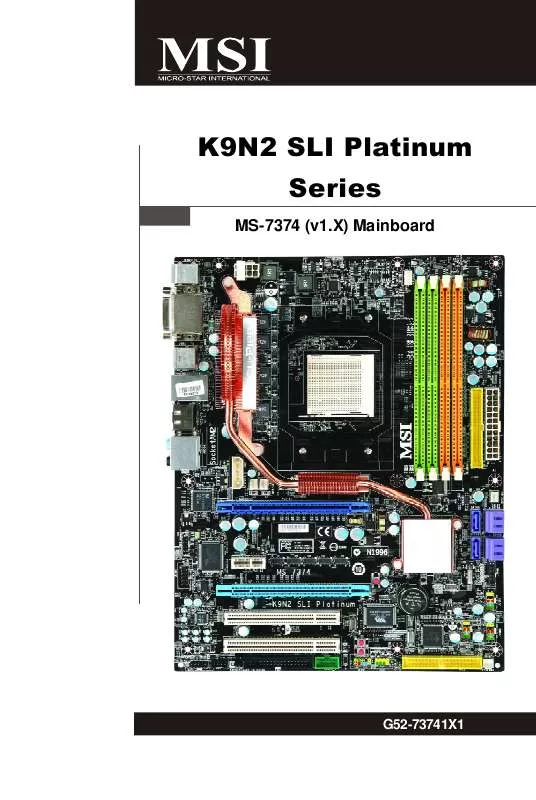 Mode d'emploi MSI G52-73741X1