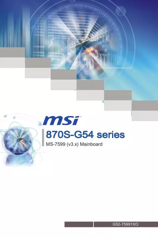 Mode d'emploi MSI G52-75991XO