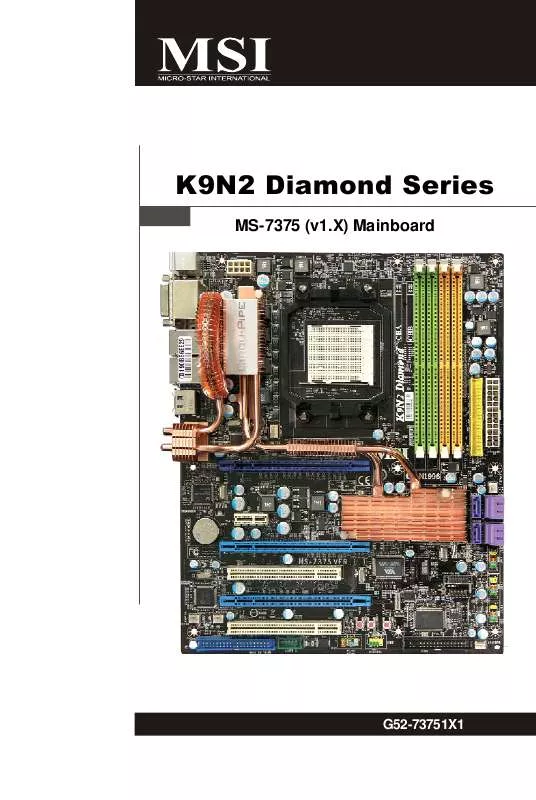 Mode d'emploi MSI K9N2 DIAMOND