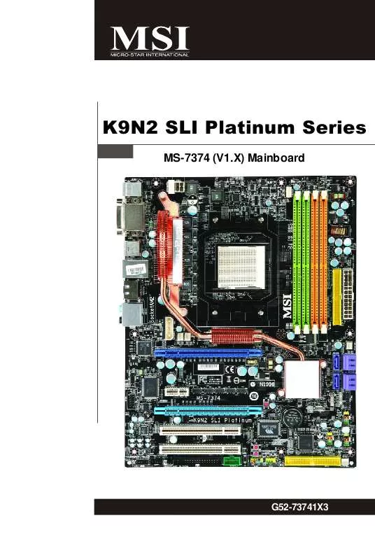 Mode d'emploi MSI K9N2 SLI PLATINIUM