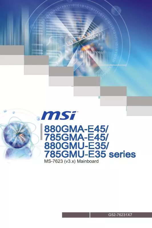 Mode d'emploi MSI MS-7623 G52-76231X7