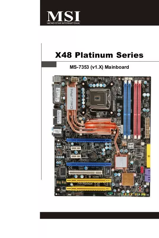 Mode d'emploi MSI X48 PLATINUM