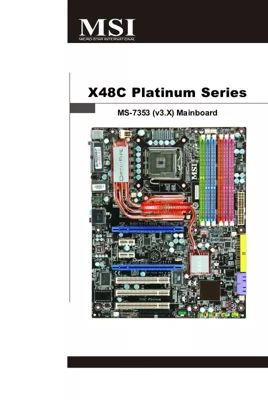 Mode d'emploi MSI X48C PLATINUM