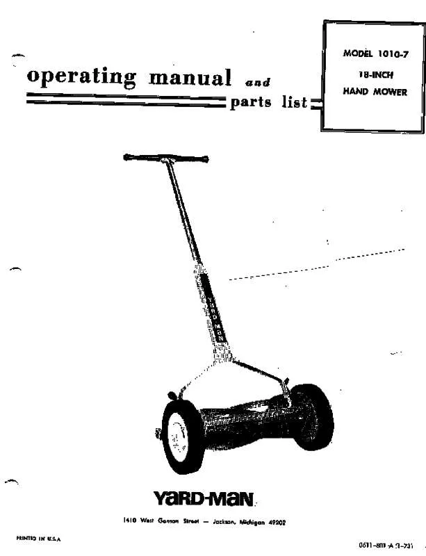 Mode d'emploi MTD 1010-7