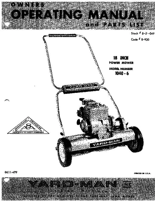 Mode d'emploi MTD 1040-6