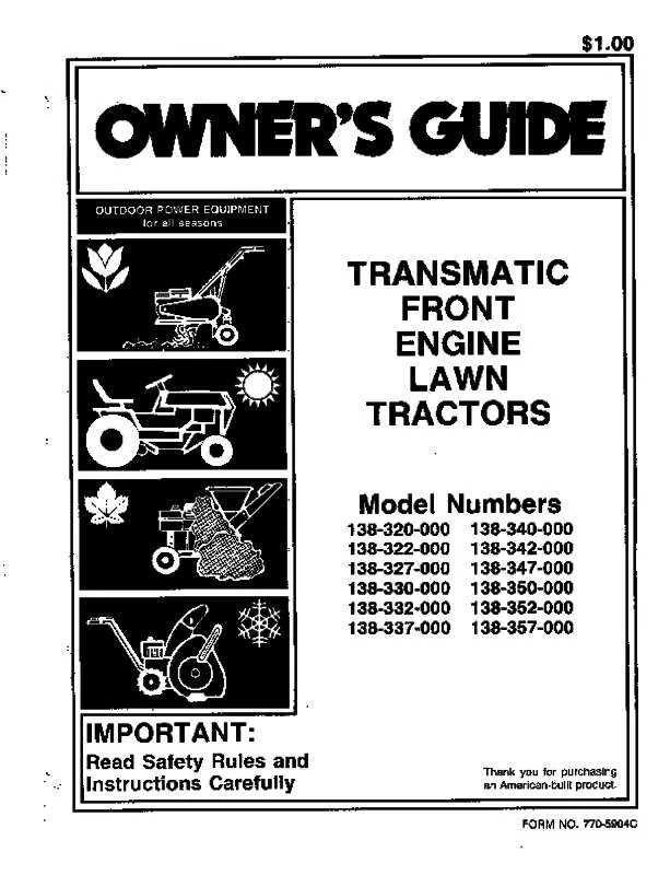 Mode d'emploi MTD 1050