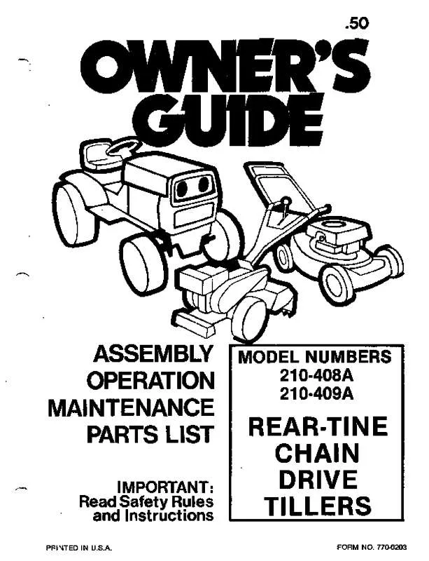 Mode d'emploi MTD 3048