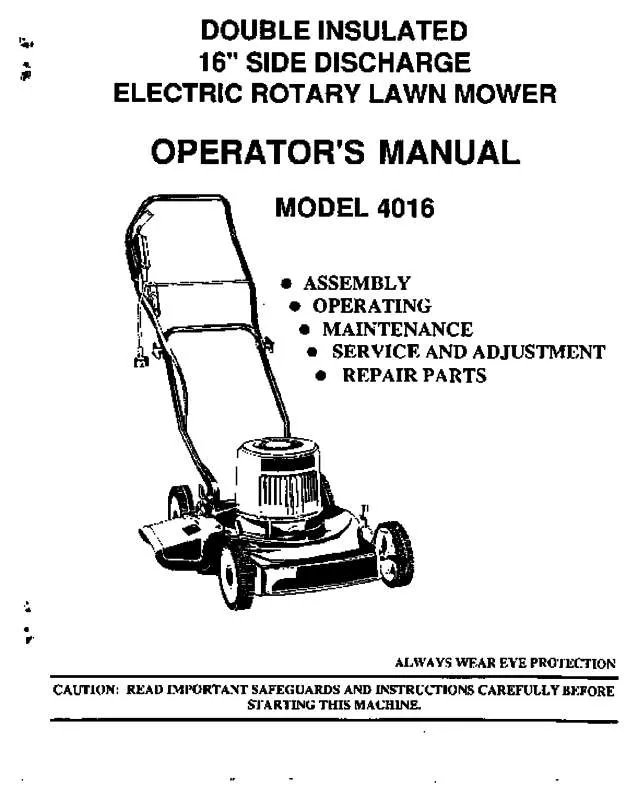 Mode d'emploi MTD 4016