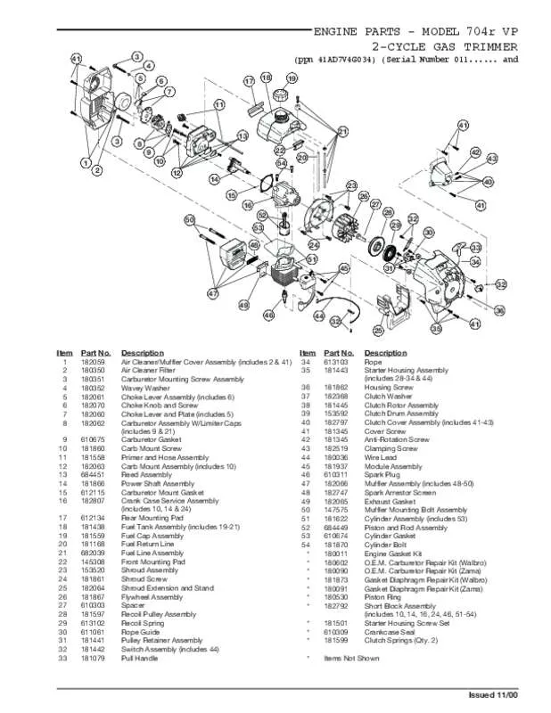 Mode d'emploi MTD 704R VP