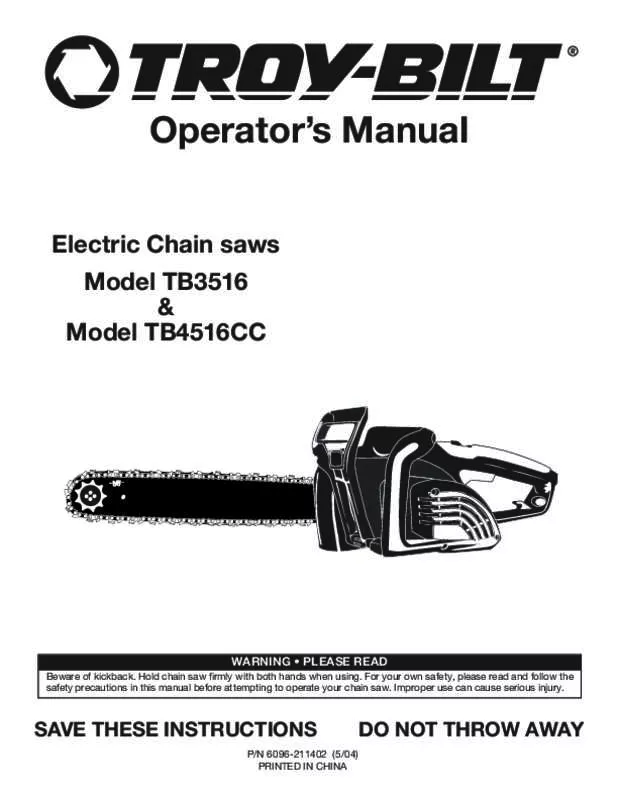 Mode d'emploi MTD TB4516CC