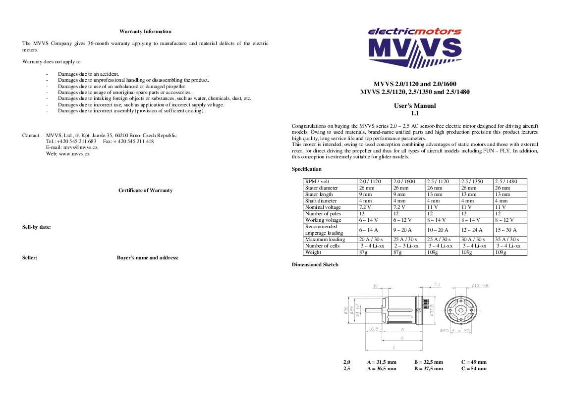 Mode d'emploi MVVS 2.0-1120