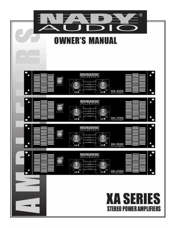 Mode d'emploi NADY XA-2100