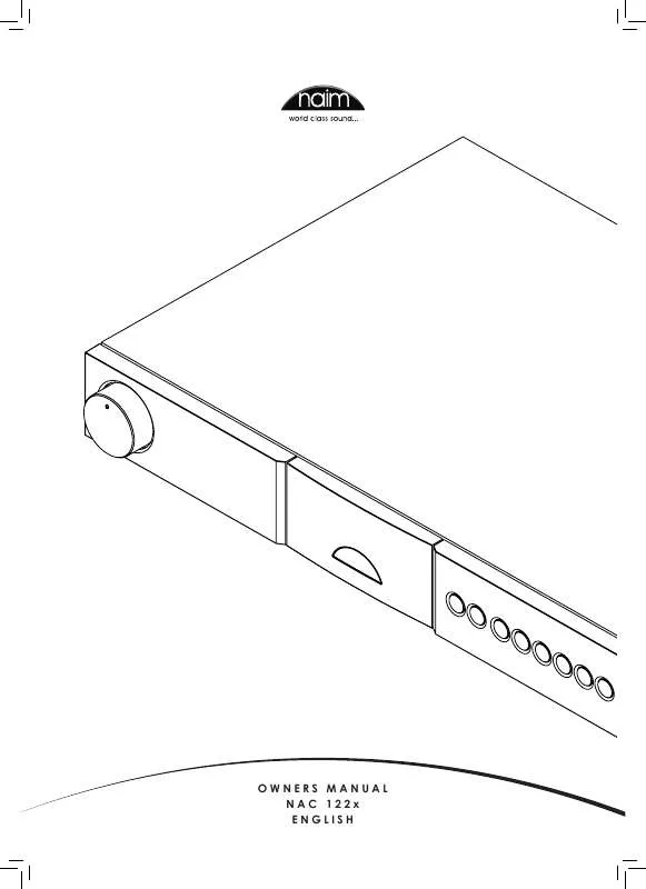 Mode d'emploi NAIM NAC 122X