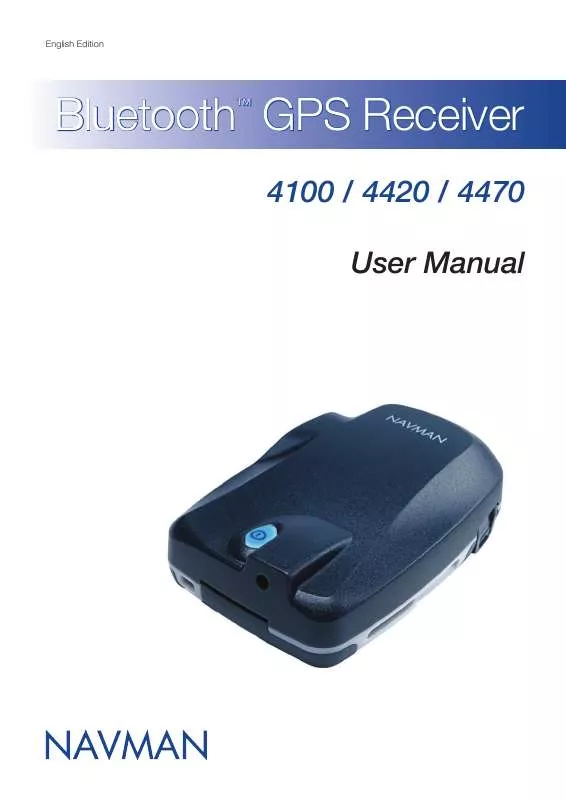 Mode d'emploi NAVMAN BLUETOOTH GPS RECEIVER 4100