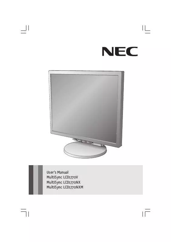 Mode d'emploi NEC LCD1770V1770NX1770NXM