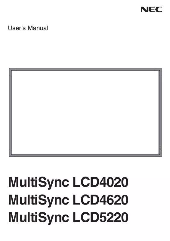 Mode d'emploi NEC LCD5220