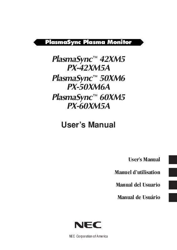 Mode d'emploi NEC PX-60XM5A