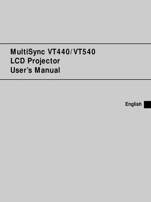 Mode d'emploi NEC VT440K