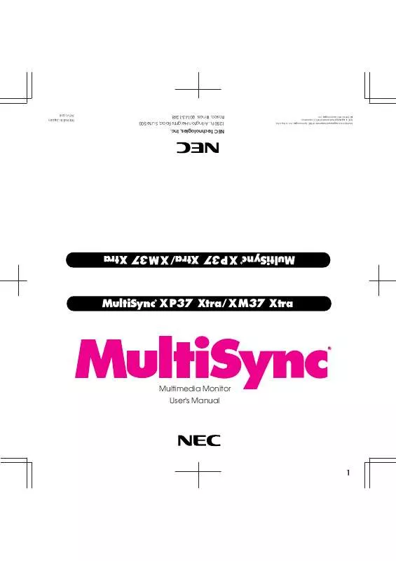 Mode d'emploi NEC XP3791