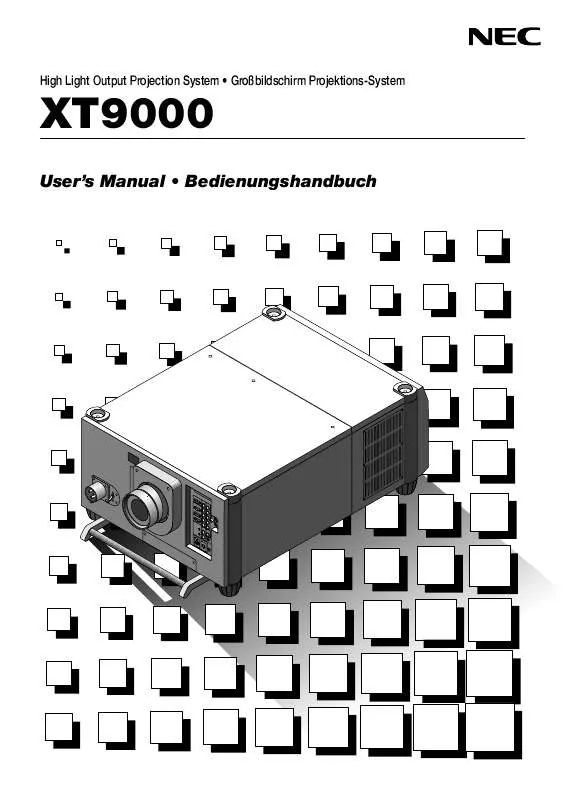 Mode d'emploi NEC XT9000