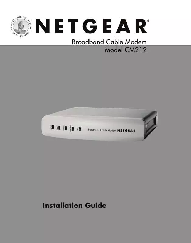 Mode d'emploi NETGEAR CM212