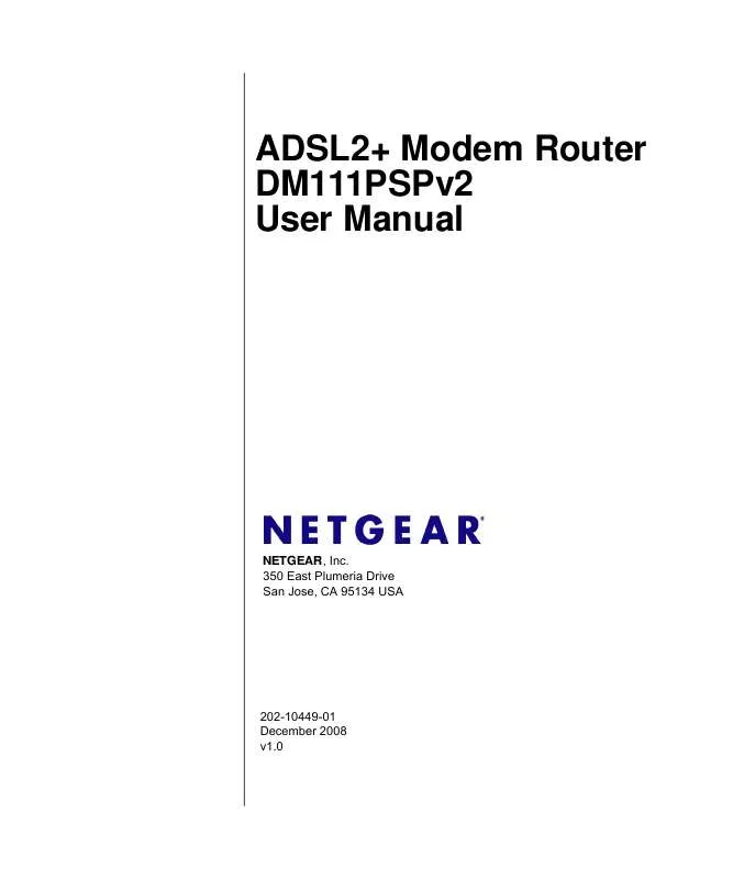 Mode d'emploi NETGEAR DM111PSP