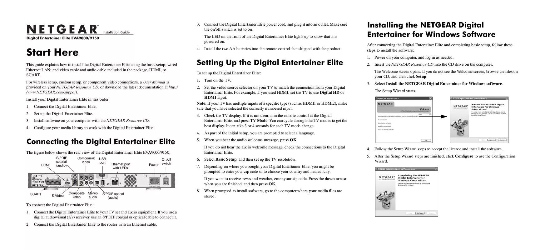 Mode d'emploi NETGEAR ELITE EVA9000