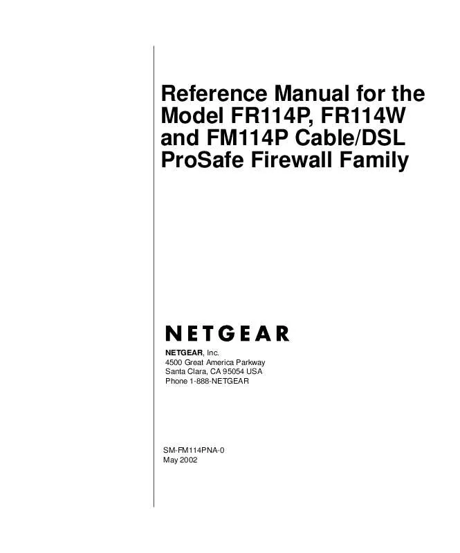 Mode d'emploi NETGEAR FR114W